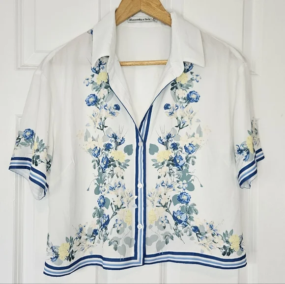 Abercrombie & Fitch AF Outfit 2PC Lounge Casual PJ Top Shorts Set S - Picture 4 of 9